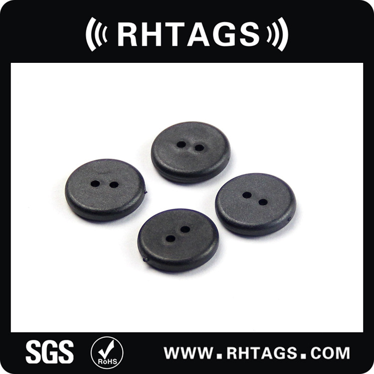 RFID耐高温超高频标签 H3耐高温标签 双孔洗衣标签 15693洗衣标签