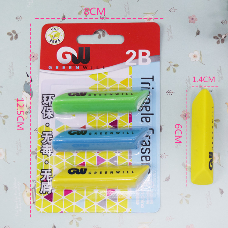 Ángulo bisel borradores tarjeta de succión material ecológico sin residuos 2B borradores creativos para estudiantes premios fabricantes precios al por mayor