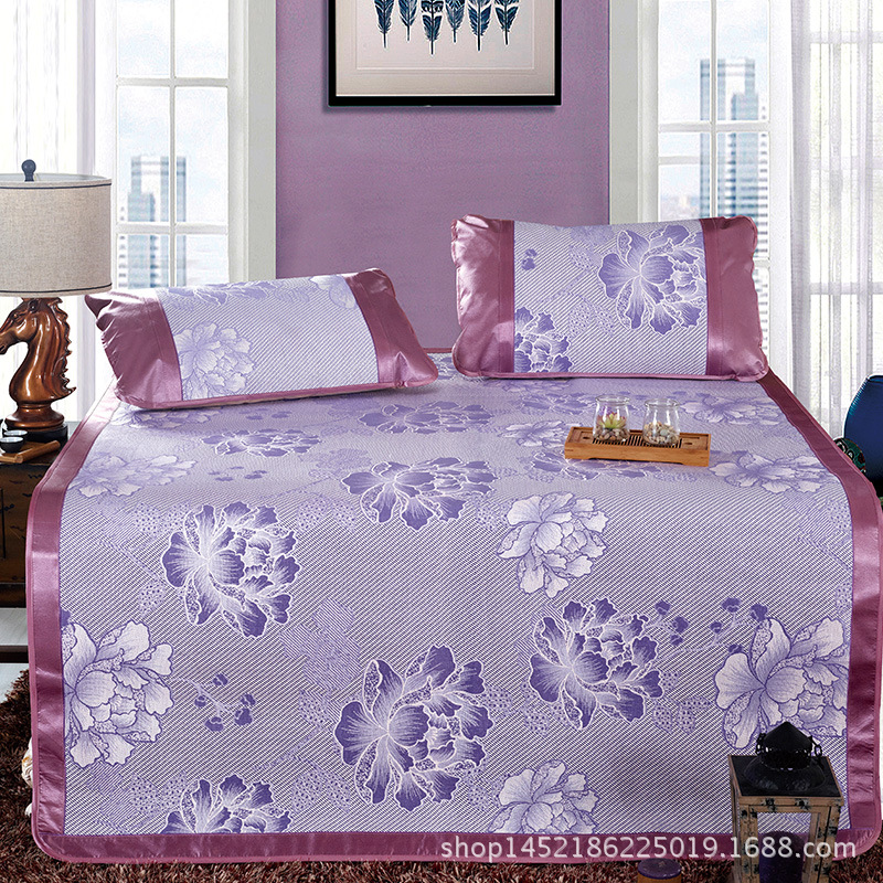 Cheap Carnival 2017 summer new pattern printing Ice silk seats mat Three-piece Suite Double Foldable mat
