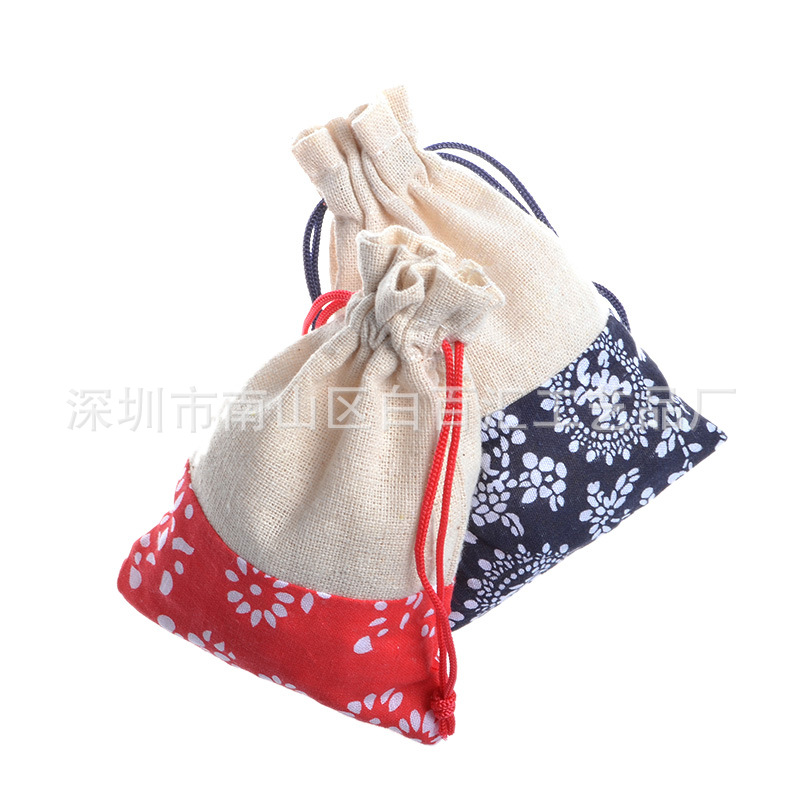 现货香包香囊批发 中国风青花瓷棉麻布空袋 文物首饰袋 收纳袋