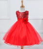 A girl of 10 children on behalf of dress color sequined dress skirt dress dress flower belt