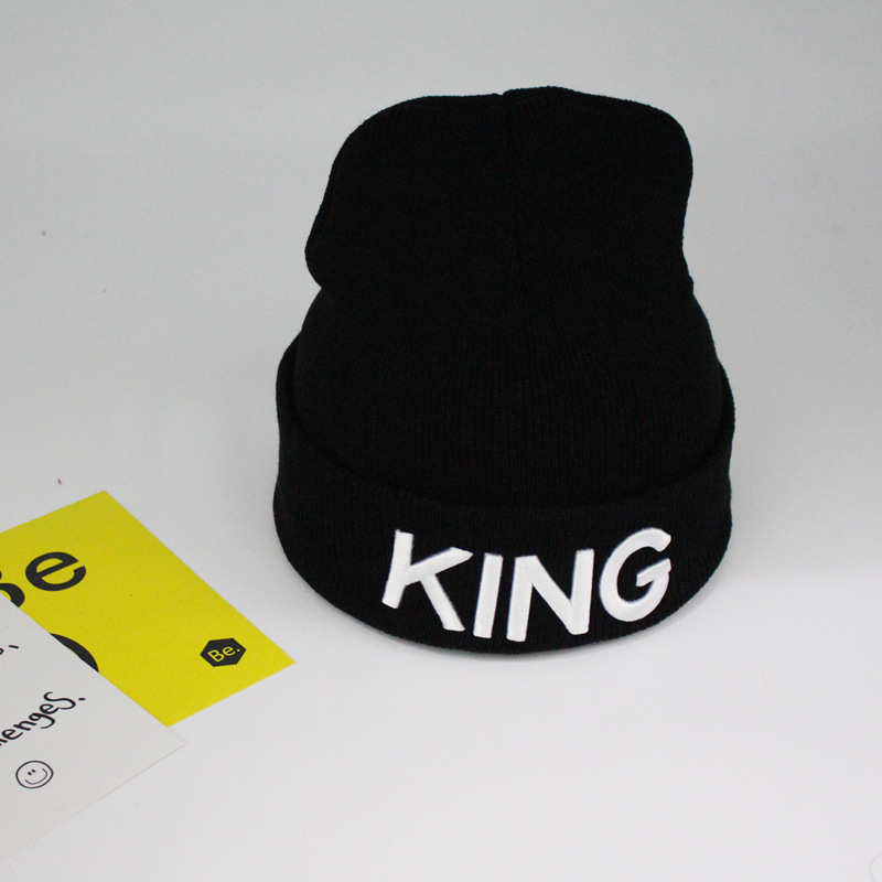 QUEEN KING letter embroidery knitted beanie wholesale Nihaojewelrypicture6