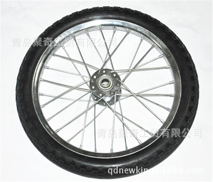 16x1.75PU辐条圈轮子 工具车轮子 割草机轮子 快餐车轮子