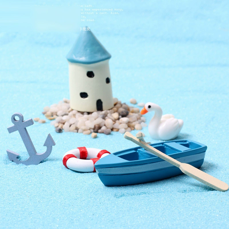 Creative boat, swimming ring, decorations, micro landscape, Birthday gift