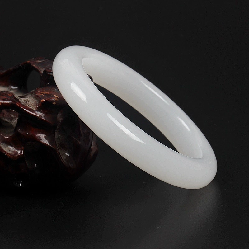 Organic replica, thin capacious bracelet jade, city style