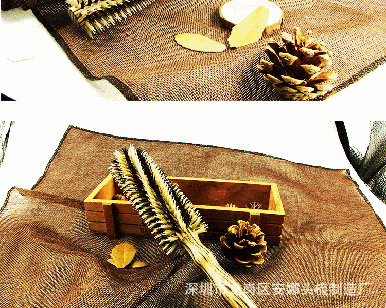 斜纹黄色卷发梳_17