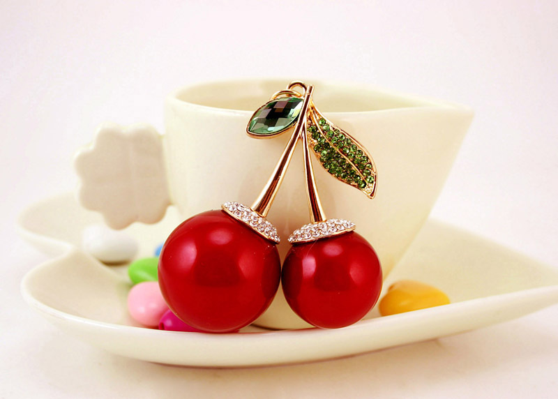 1 Piece Quantity Cute Cherry Zinc Alloy Unisex Keychain