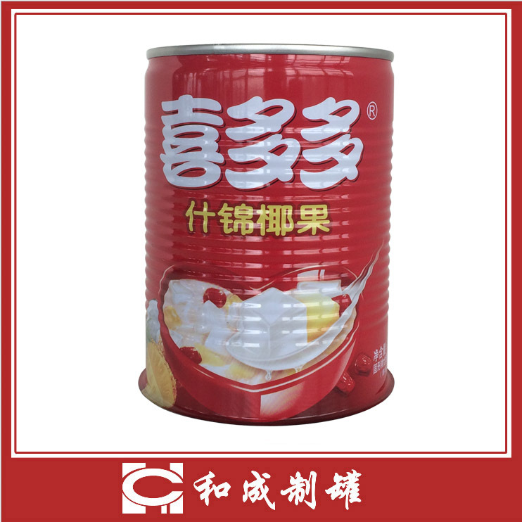 喜多多椰果王 铁罐空罐 食品铁罐  马口铁易拉罐 饮料罐