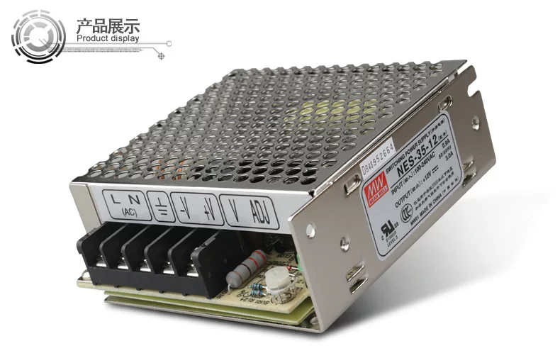 Новый оригинальный тайваньский Mean Well (Mingwei) импульсный блок питания NES-35-12 36Вт 12В 3А