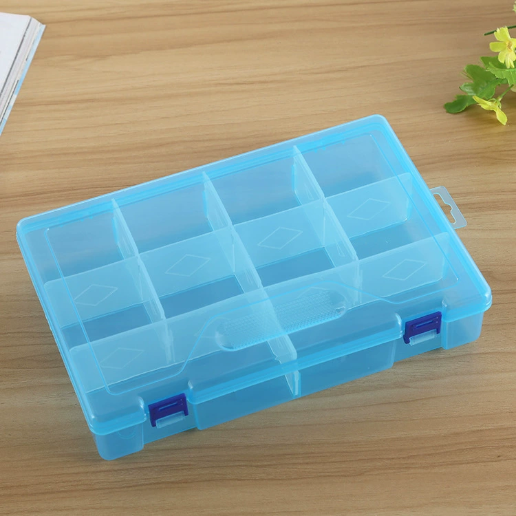 Storage box, beads, transparent plastic big accessories, increased thickness, 10 cells