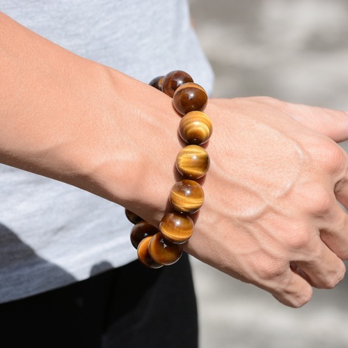 Crystal loose beads wholesale natural tiger eye stone, high quality tiger eye stone bracelet, lightning pattern natural tiger eye stone bracelet