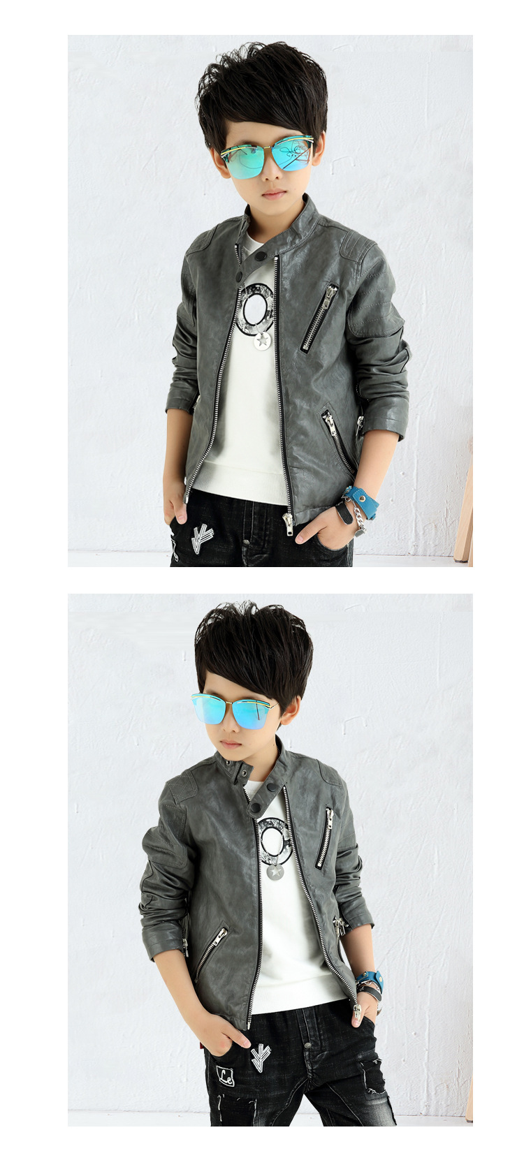 Veste pour garcon en cuir - Ref 2159328 Image 19