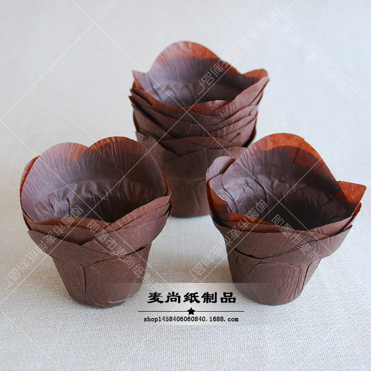 A prueba de aceite europeo blanco café muffin pastel taza de papel taza de la torta de pan bandeja de papel Para Hornear pastel de embalaje taza de papel