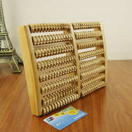 8排实木滚轮按摩器 健身强体休闲足部经络刷送家人或自用按摩器