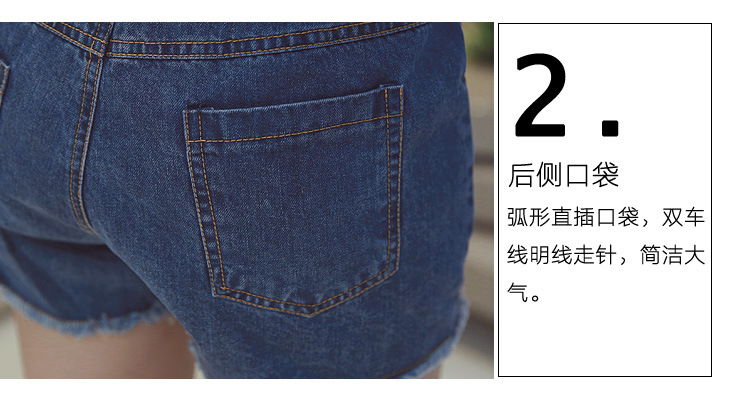 送腰帶牛仔短褲_05