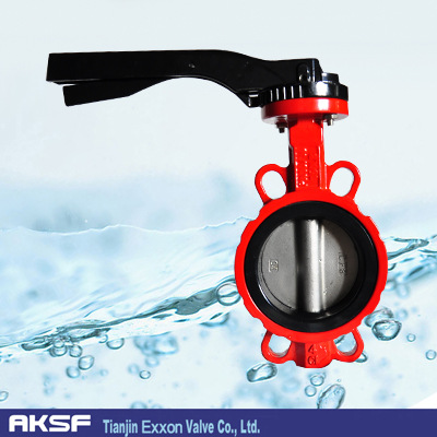 天津供应D71XP不锈钢钢板对夹蝶阀