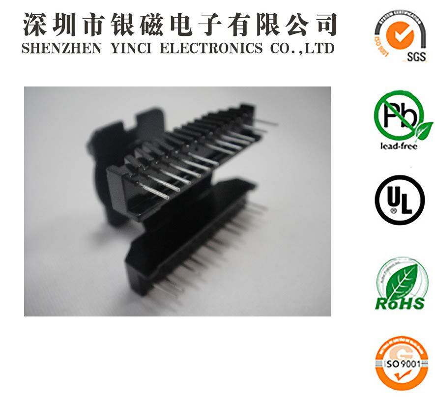 YC-ER-3509 立式15+15P配ER/EC3528磁芯变压器电感线圈塑胶骨架