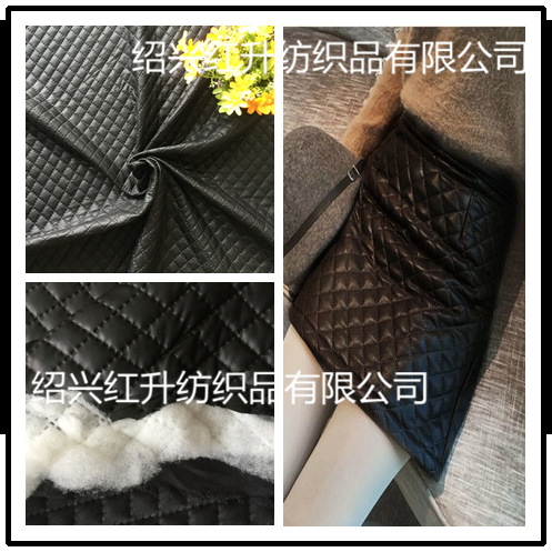 超声波压棉面料 棉衣棉服面料 皮衣面料 流行时装布料 绗缝加工