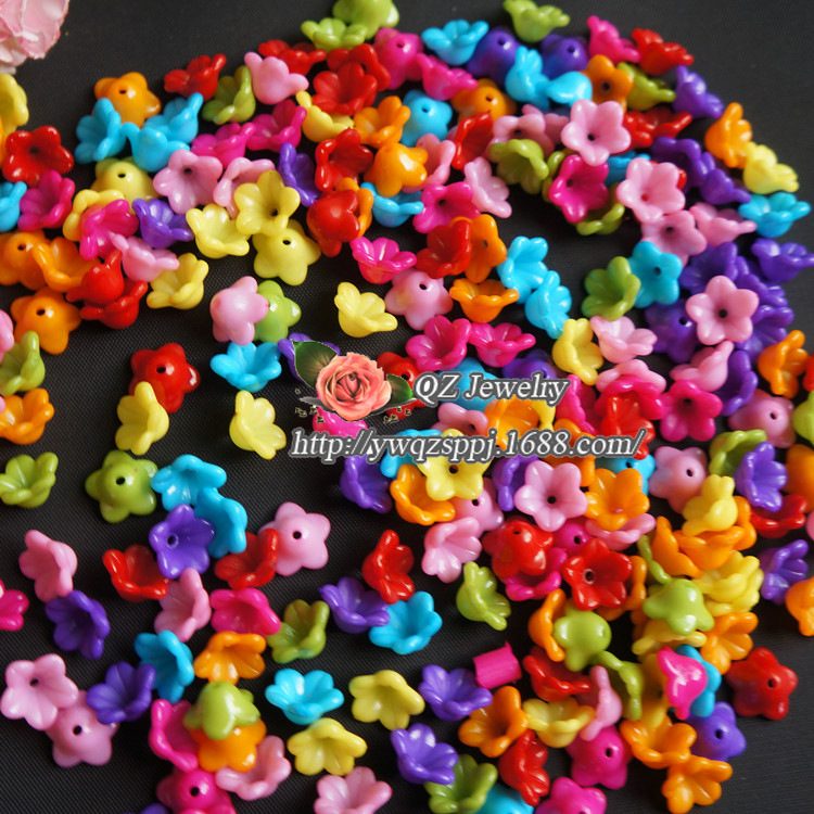 Solid color acrylic small flower holders, plastic flower hair clips, headwear accessories, diy handcrafted ornaments, pearl-proof flower holders wholesale detail image 4