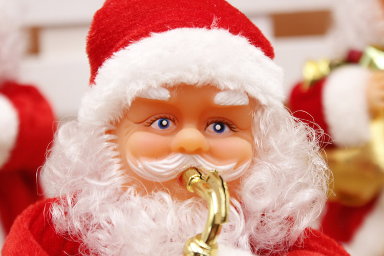 Home & Garden Christmas decorations electric Santa Claus 30CM high five mixed electric dolls children's gifts_voghion.com