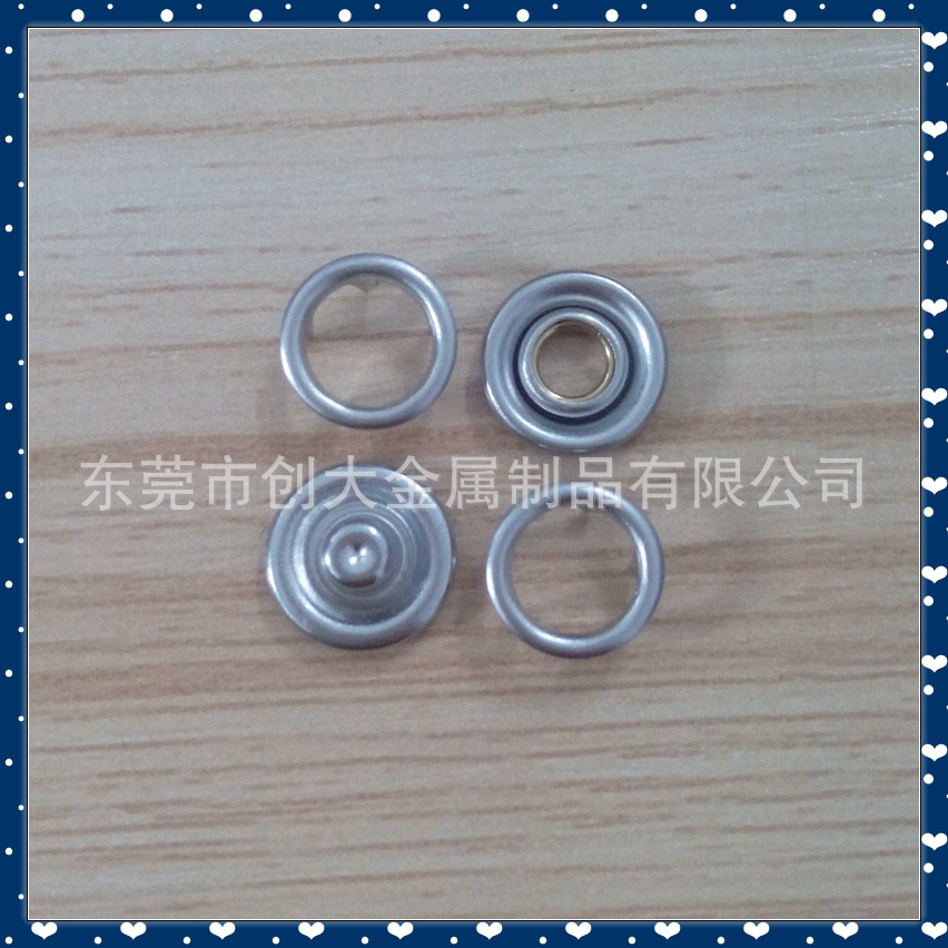 厂家现货供应9mm金属铜五爪扣 定制喷漆空心五爪扣 14L包面五爪扣