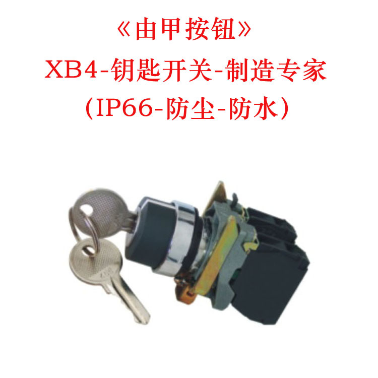 厂家直销LA37-B4G2(=XB4) 防水型2/二档位钥匙开关选择开关开孔22