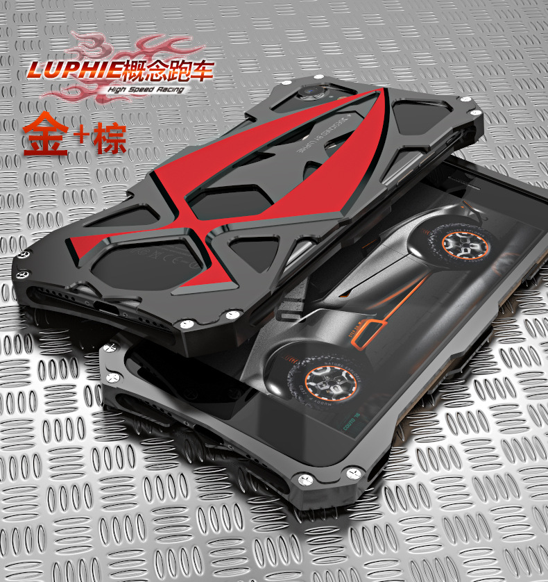 Luphie Roadster Sports Car Luxury Aluminum Metal Case Cover for Apple iPhone 7 Plus & iPhone 7