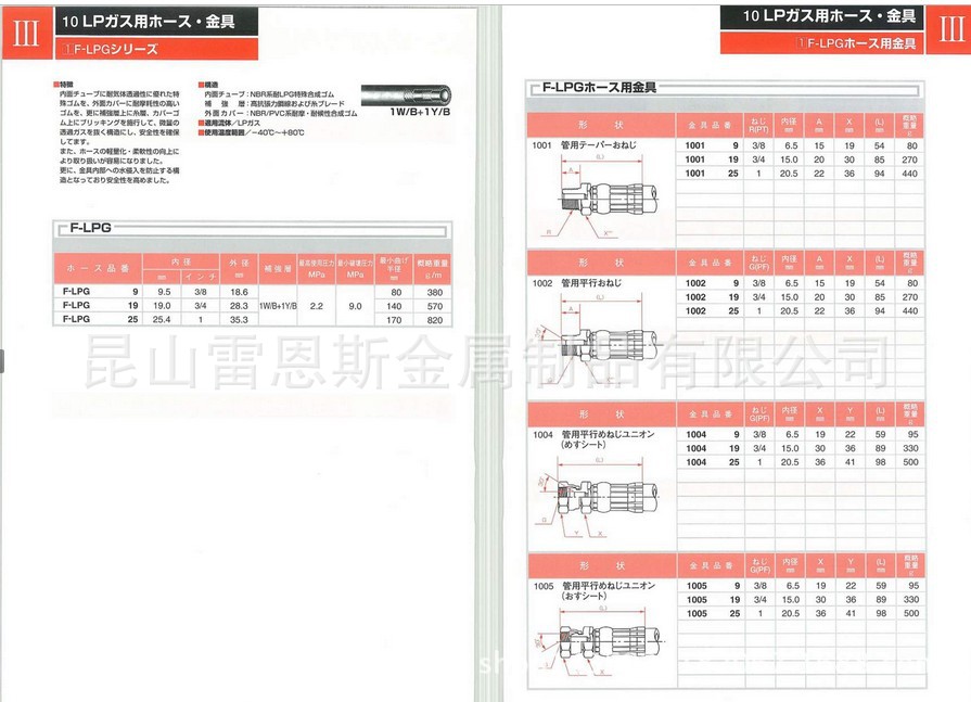 日本横滨橡胶中低压用软管HIMID6-300L/HIMID9-300L/HIMID12-300L