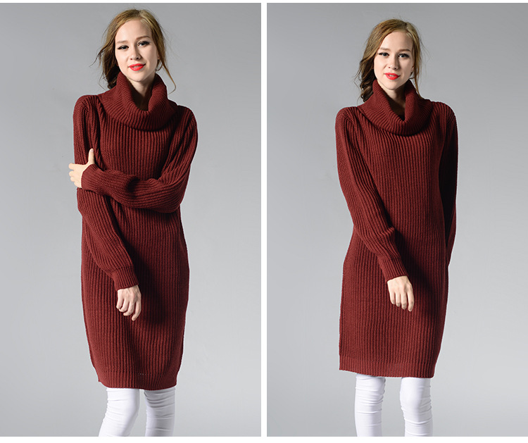 high neck long bottoming knitted dress  NSYH22104