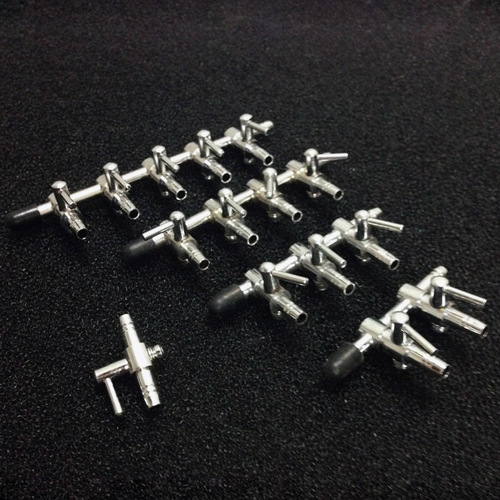 Fish tank oxygen pipe stainless steel distributor metal air volume regulating valve aquarium oxygen pump air regulating valve