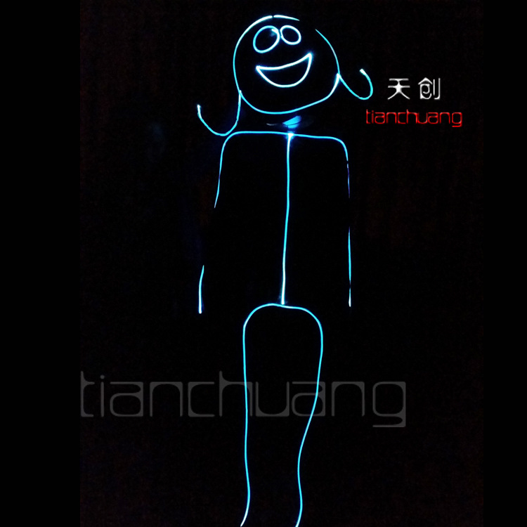 美国达人秀演出服_cosplay火柴人led舞蹈表演