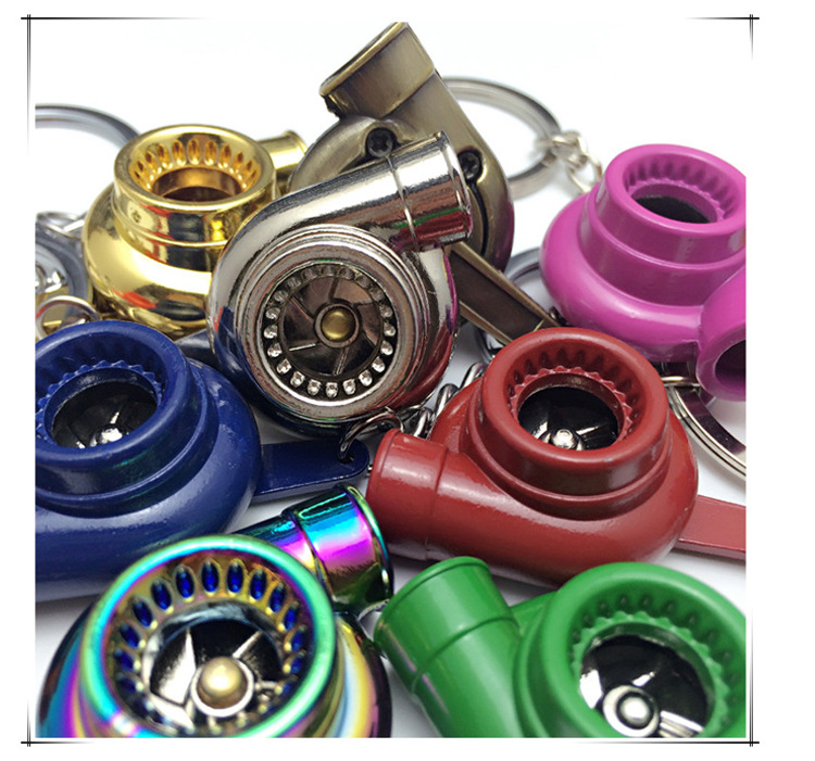 Car Modified Turbo Keychain Creative Rotary Blade Supercharger Car