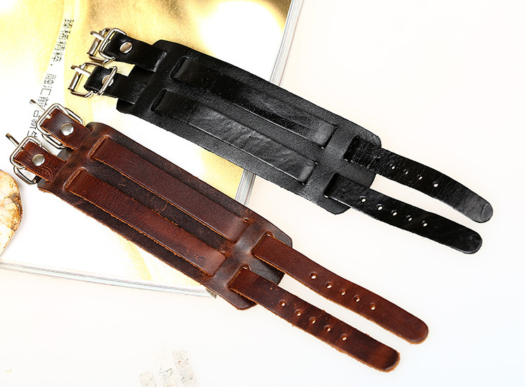 Vintage Style Geometric Pu Leather Handmade Bracelets display picture 2