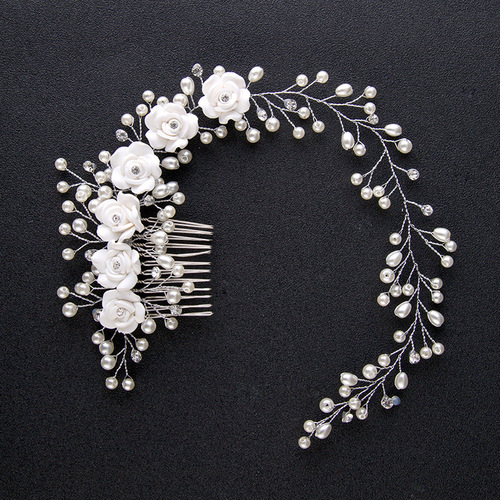 Hairpin hair clip hair accessories for women handmade pearl flower hair band