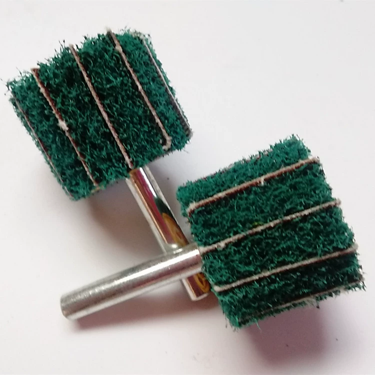 Direct sales polished stainless steel sanding handle nylon flying wing wheel grinding head scouring pad grinding head