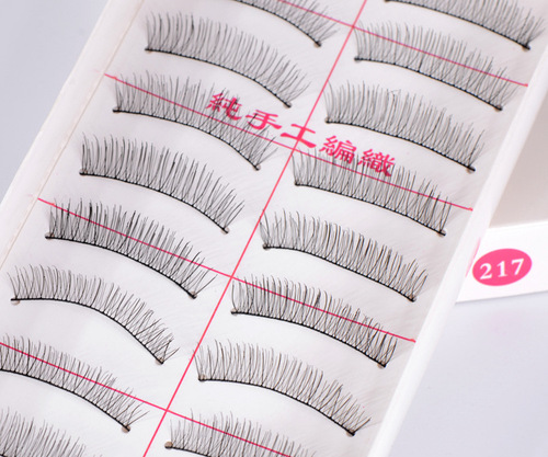 217 false eyelashes, cotton thread, photo studio eyelashes, cross-length, handmade black stems, cotton thread, to simulate natural makeup