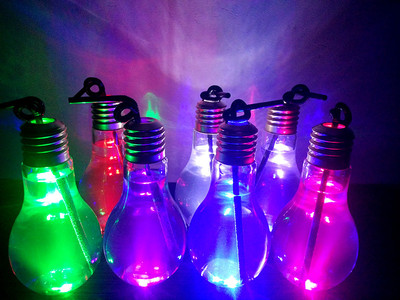 new pattern Luminous bulb Beverage bottles Milk Bottle Glass bulb originality gift Wishing Star Drift bottles