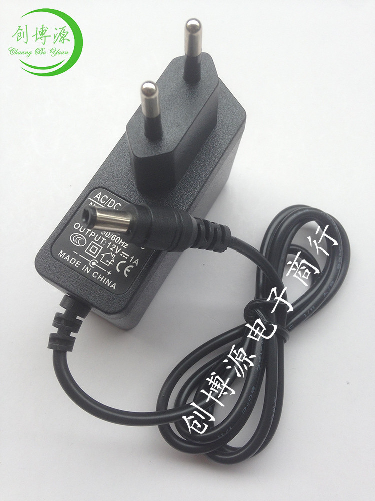 批发12v1a欧规开关电源适配器 警报器电源 监控电源 摄像头充电器