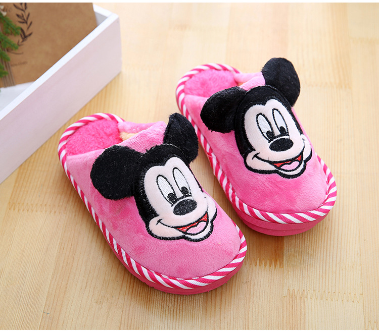 Pantoufles enfants en suède pour hiver - semelle coton - Ref 1017437 Image 12