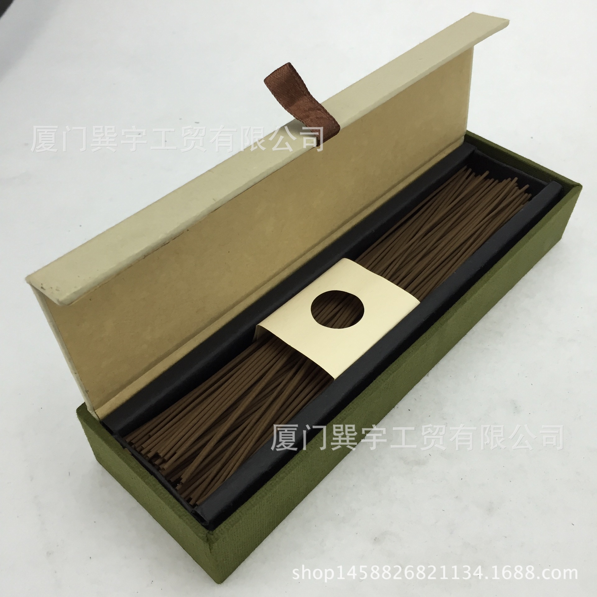 包装盒 纸盒 香盒包装 线香盒礼品盒 21cm黑卡内衬翻盖盒