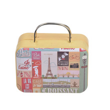 时尚独特创意手提行李箱包装盒金属收纳巧克力铁盒礼盒婚庆喜糖盒