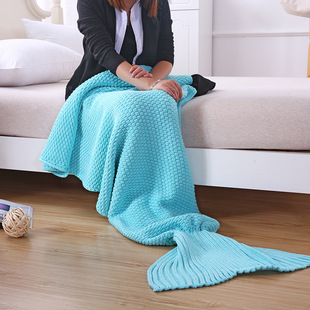 Однотонный кашемир, одеяло, шерстяной трикотажный диван, русалка, увеличенная толщина