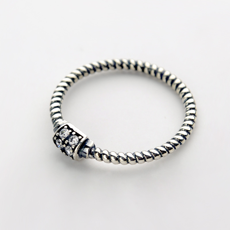Korea style silver Diamond Ring (Silver -18)NHLJ3369-Silver -18