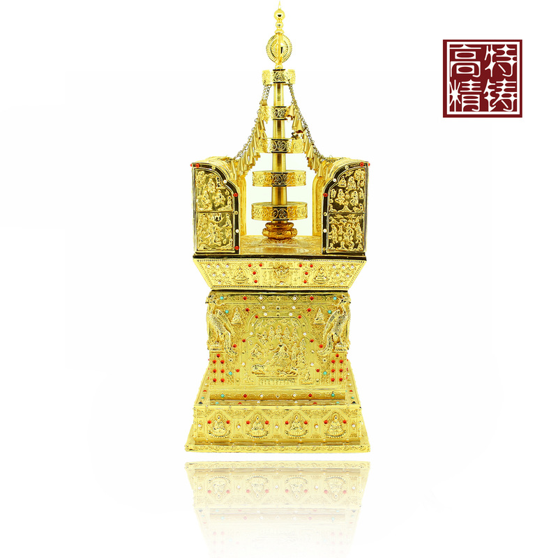 High Precision Cast Asoka Tower Pure Copper Gold-Plated Ornaments