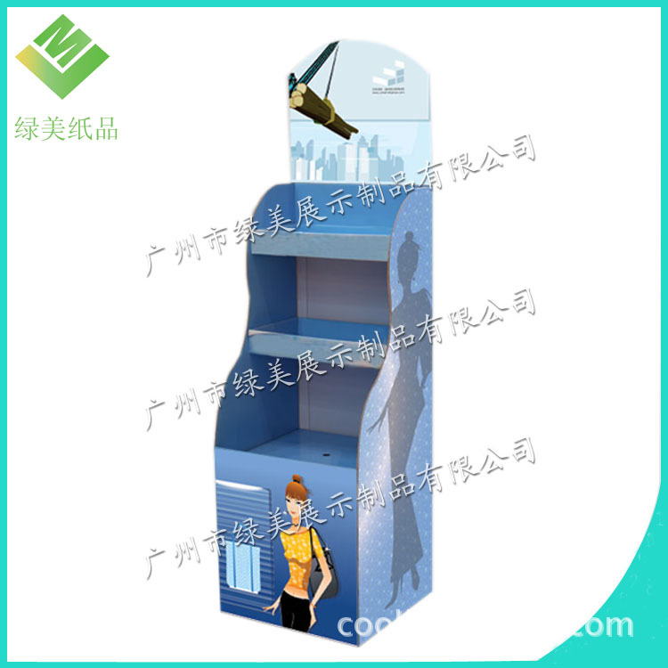 陈列纸货架 落地式纸展示架 超市纸促销架 广州纸货架厂家