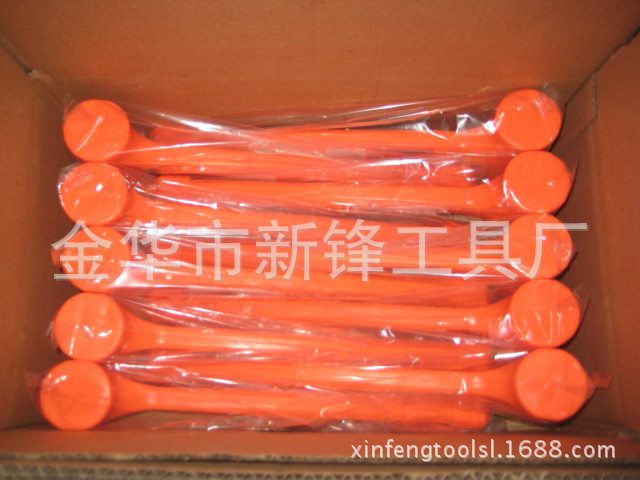 厂家供应橙色 黑色防爆锤 防反弹橡胶锤 橡PVC锤带铁砂无弹力锤