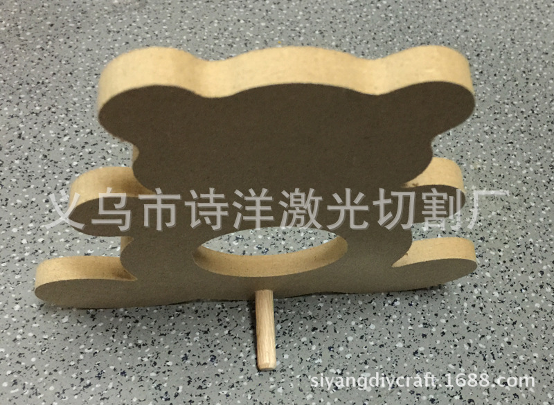 DIY木质木制工艺品摆件 小熊钟表 摆饰表盘 白胚本色 手绘涂鸦-阿里巴巴