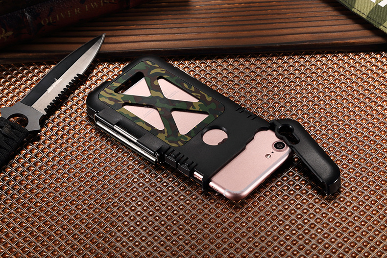 Armor King Iron Man Luxury Shockproof Stainless Steel Aluminum Metal Flip Case Cover for Apple iPhone 7 Plus & iPhone 7