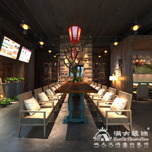 广州网咖设计装修 咖啡吧装修 咖啡馆装修设计 咖啡室设计