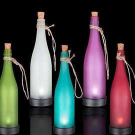 太阳能酒瓶灯户外装饰灯LED造型灯塑料酒瓶灯公园别墅庭院吊灯